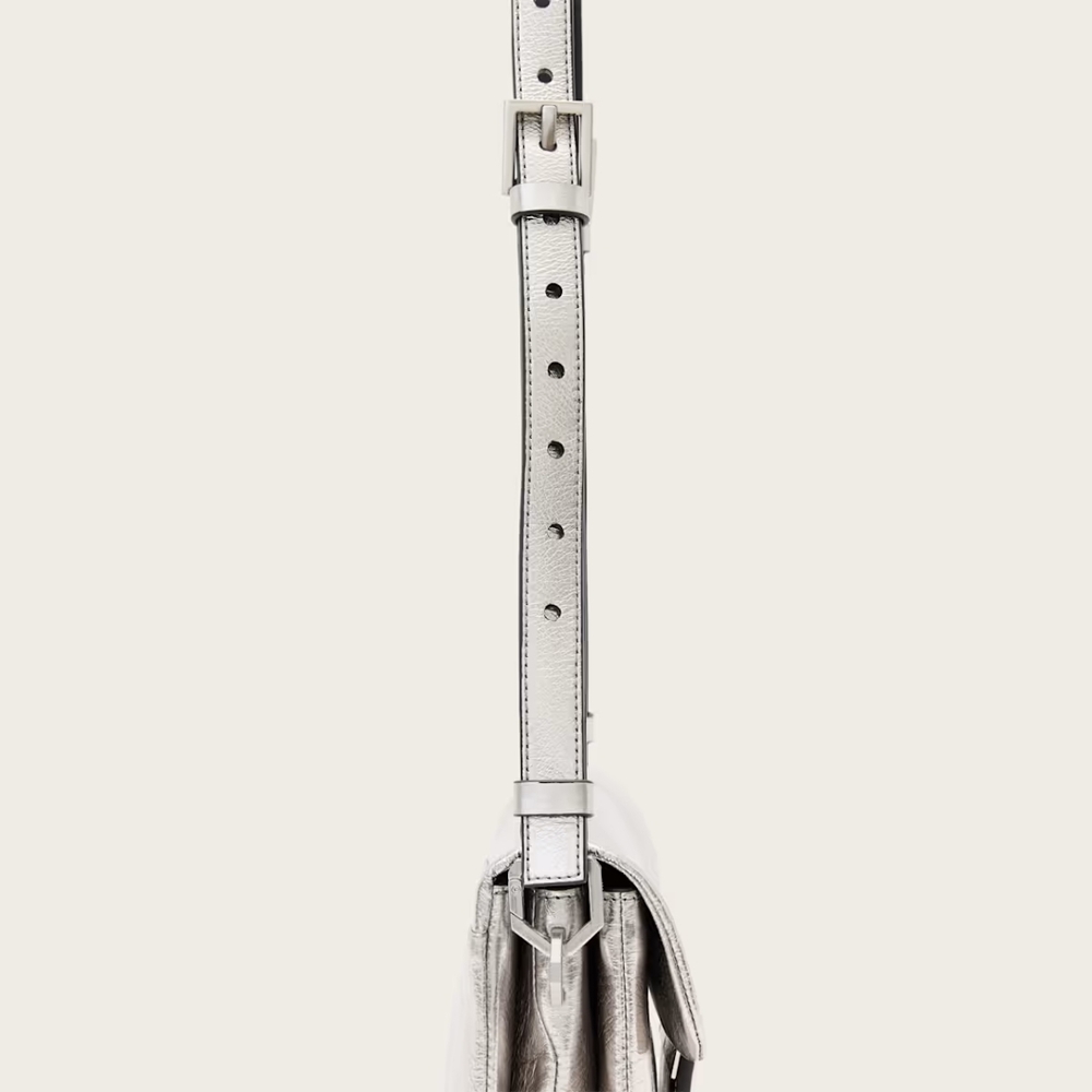NWT AllSaints Jupiter Metallic Leather Crossbody Bag - Picture 14 of 14